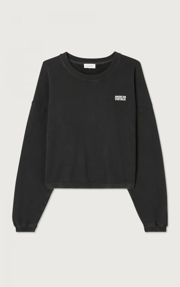 American Vintage Sweatshirts Women Sweatshirt Izubird Vintage Licorice American Vintage Sweatshirts Women Sweatshirt Izubird Vintage Licorice