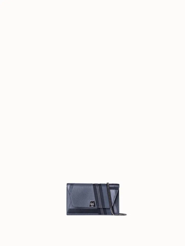 Anouk Clutch Bag In Zig Zag Trapezoid Leather Patchwork Graphite Women Akris Crossbody Bags Anouk Clutch Bag In Zig Zag Trapezoid Leather Patchwork Graphite Women Akris Crossbody Bags