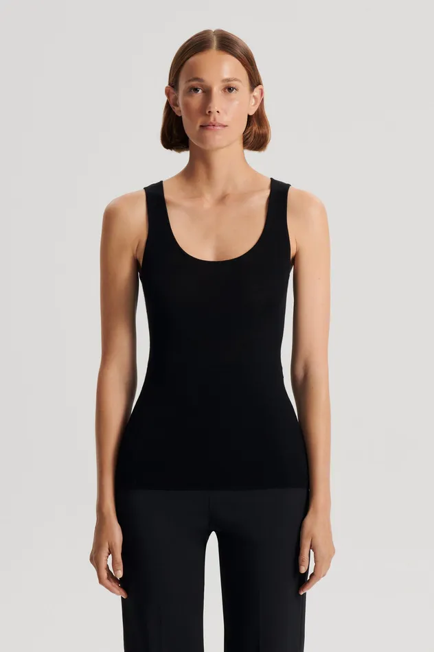 Babywool Women Scanlan Theodore BABYWOOL SINGLET BLACK ALL Babywool Women Scanlan Theodore BABYWOOL SINGLET BLACK ALL