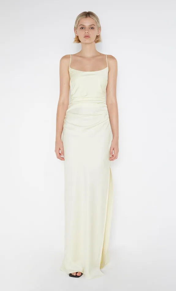 Bec Bridge Bridesmaids Dresses EMILIA SCOOP NECK DRESS Ice Yellow 8211 Women