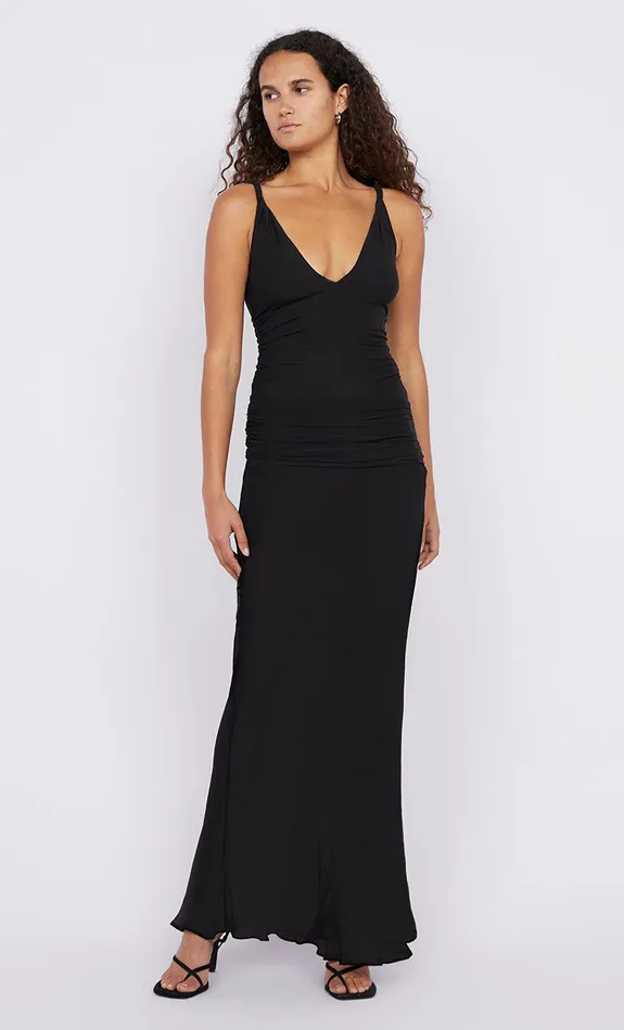 Bec Bridge Event Wear Dresses ESTELLA V NECK DRESS Black 8211 Women