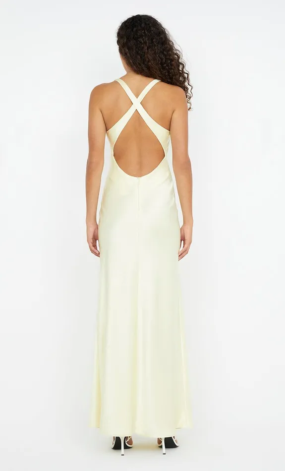 Bec Bridge Event Wear Dresses THE DREAMER V NECK DRESS Ice Yellow 8211 Women