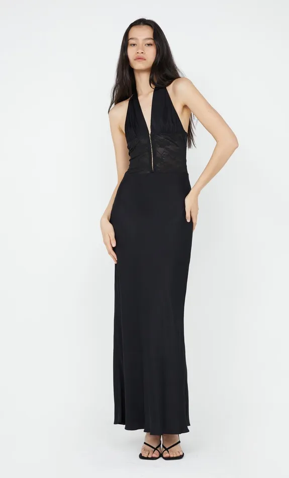 Bec Bridge Maxi Dresses AKARI HALTER DRESS Black 8211 Women