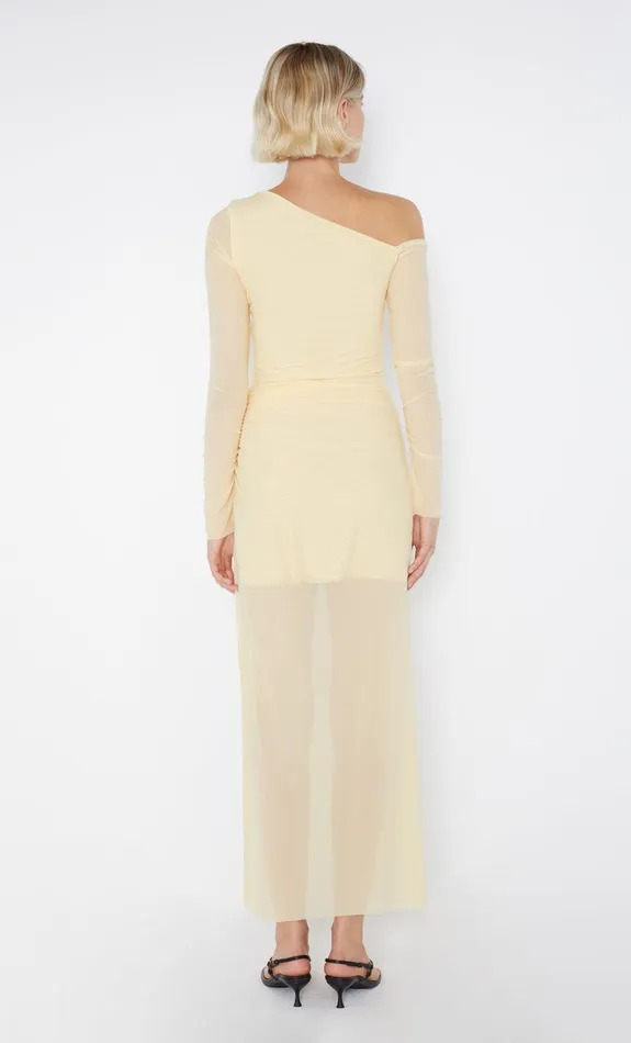 Bec Bridge Maxi Dresses FAE ASYM LONG SLEEVE DRESS Butter Yellow 8211 Women