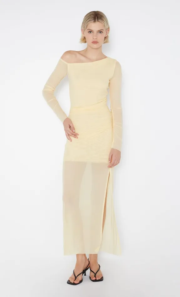 Bec Bridge Maxi Dresses FAE ASYM LONG SLEEVE DRESS Butter Yellow 8211 Women