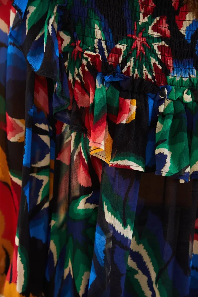 Black Chevron Forest Blouse Women Farm Rio Blouses