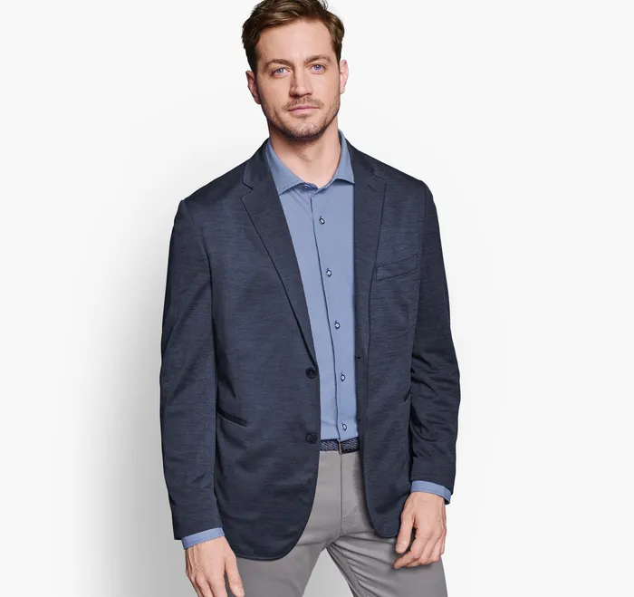 Blazers Johnston and Murphy Men XC4 Cool Degree Blazer Navy Solid