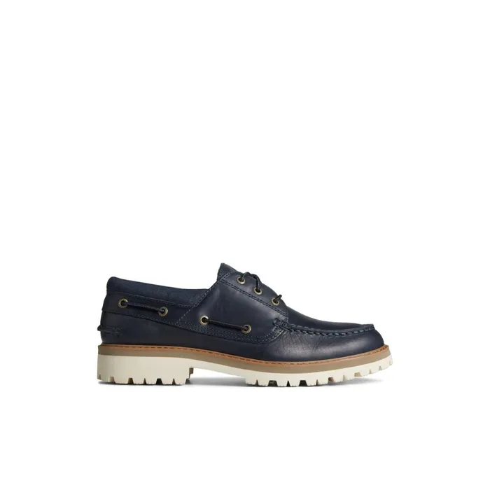 Boat Shoes Men Sperry Authentic Original Unlined Lug 3Eye Boat Shoe Navy