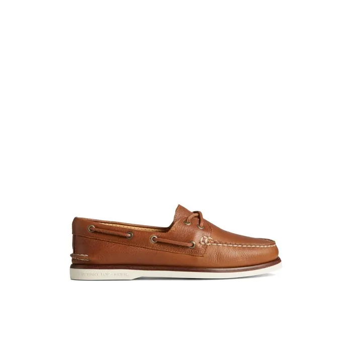 Boat Shoes Men Sperry Gold Cup Authentic Original Tumbled Boat Shoe Medium Beige