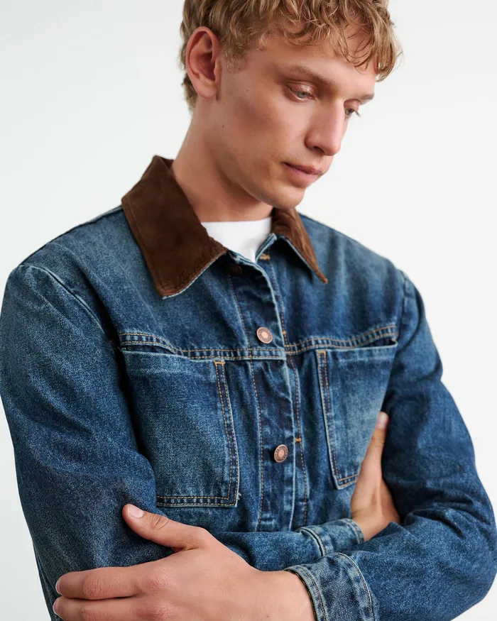 CHESTER DENIM JACKET Simon Wash Denim Nili Lotan Men
