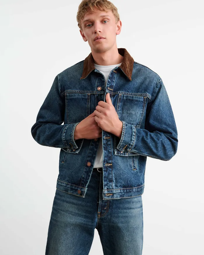 CHESTER DENIM JACKET Simon Wash Denim Nili Lotan Men
