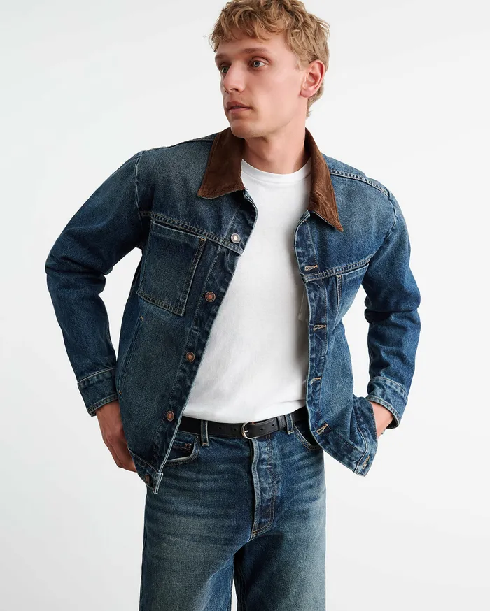 CHESTER DENIM JACKET Simon Wash Denim Nili Lotan Men
