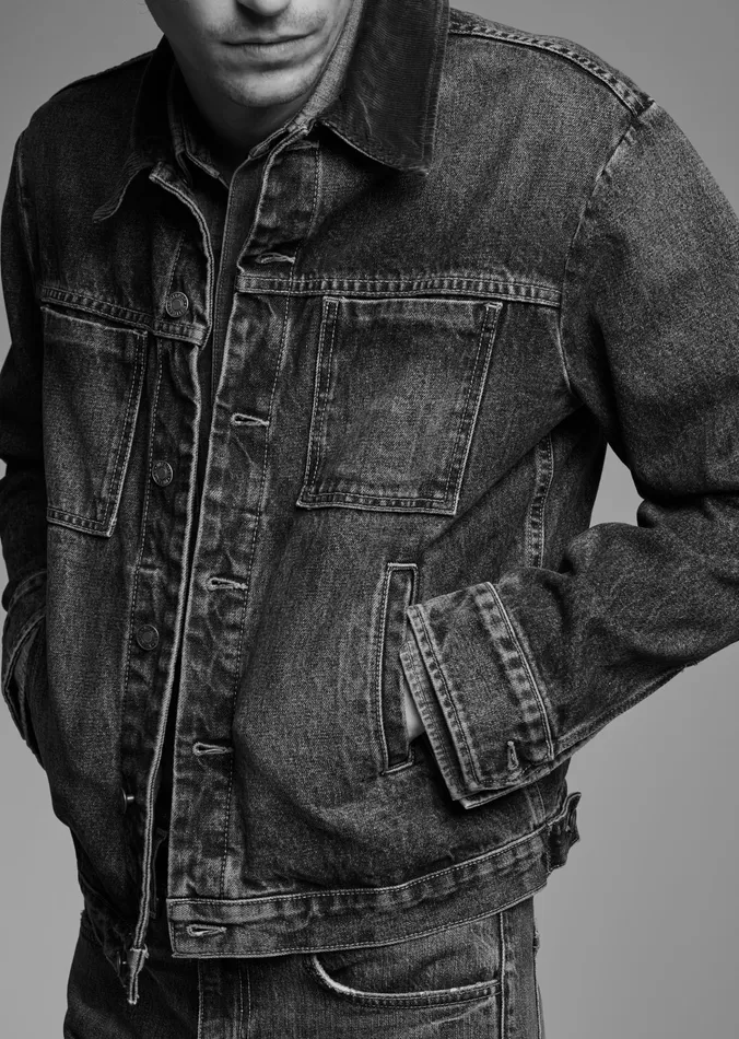 CHESTER DENIM JACKET Simon Wash Denim Nili Lotan Men