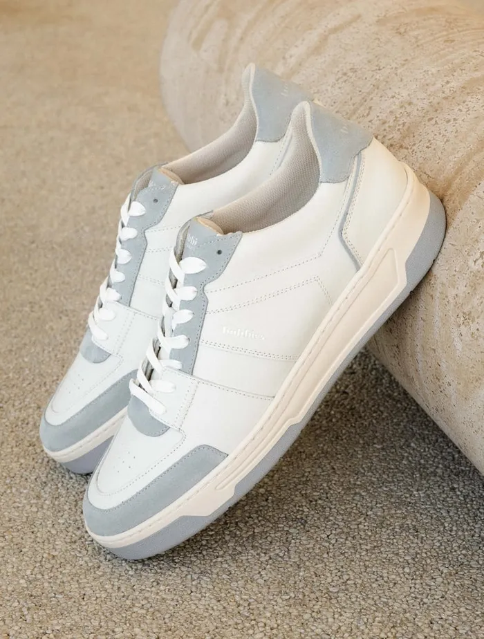 Cyrus Off White and Frosty Blue Men Bobbies Sneakers Cyrus Off White and Frosty Blue Men Bobbies Sneakers