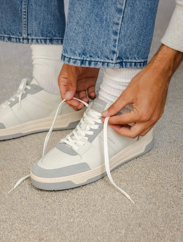 Cyrus Off White and Frosty Blue Men Bobbies Sneakers Cyrus Off White and Frosty Blue Men Bobbies Sneakers