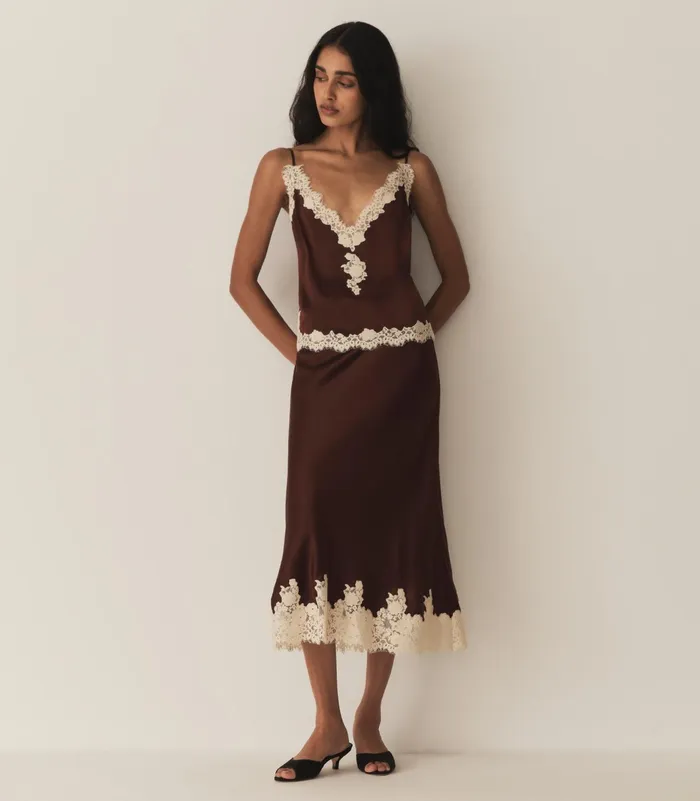 DEN Elowen Skirt Cafe Women Skirts DEN Elowen Skirt Cafe Women Skirts