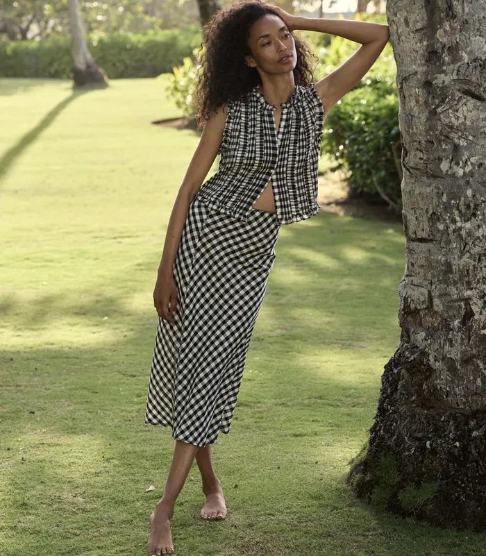 DEN Harietta Top Marilyn Gingham Women Tops DEN Harietta Top Marilyn Gingham Women Tops