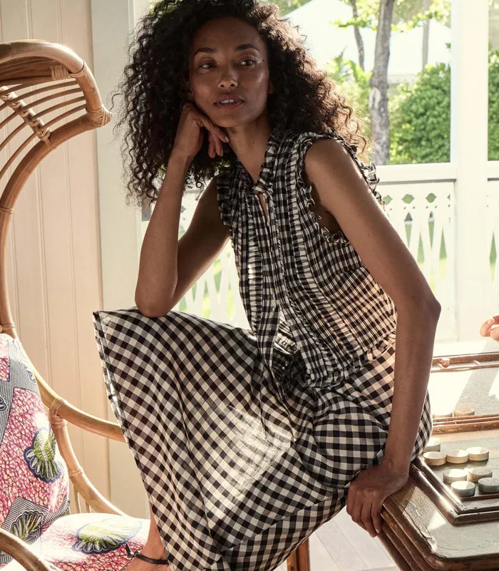 DEN Harietta Top Marilyn Gingham Women Tops DEN Harietta Top Marilyn Gingham Women Tops