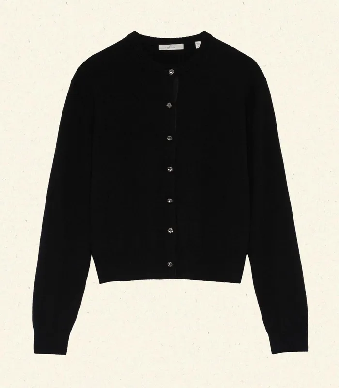 DEN Ida Cardigan Black Women Knitwear DEN Ida Cardigan Black Women Knitwear