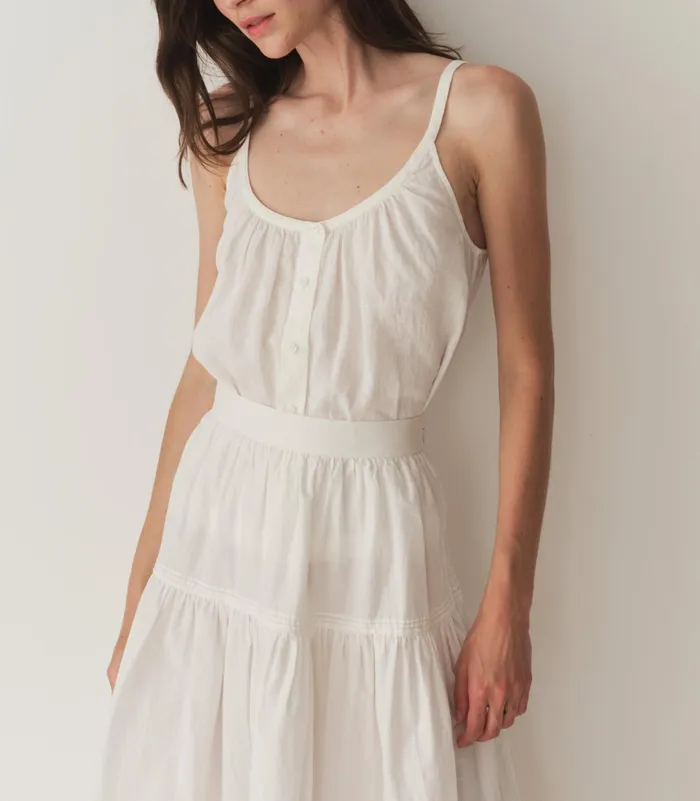 DEN Nalina Linen Top Salt Women Tops DEN Nalina Linen Top Salt Women Tops
