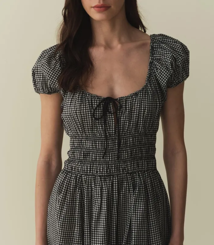 DEN Quinn Dress La Maddalena Gingham Women Dresses DEN Quinn Dress La Maddalena Gingham Women Dresses