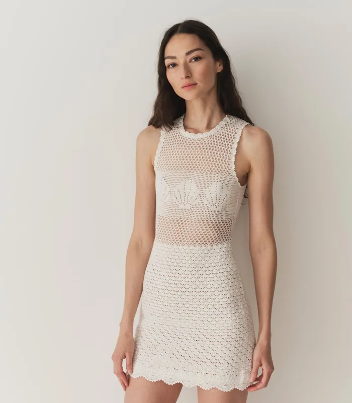 DEN Tessa Dress Pearl Women Dresses DEN Tessa Dress Pearl Women Dresses