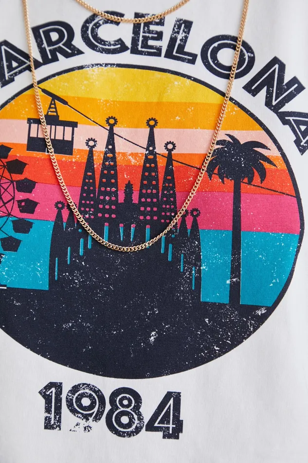 Desigual Shortsleeve Barcelona Tshirt Women Tshirts