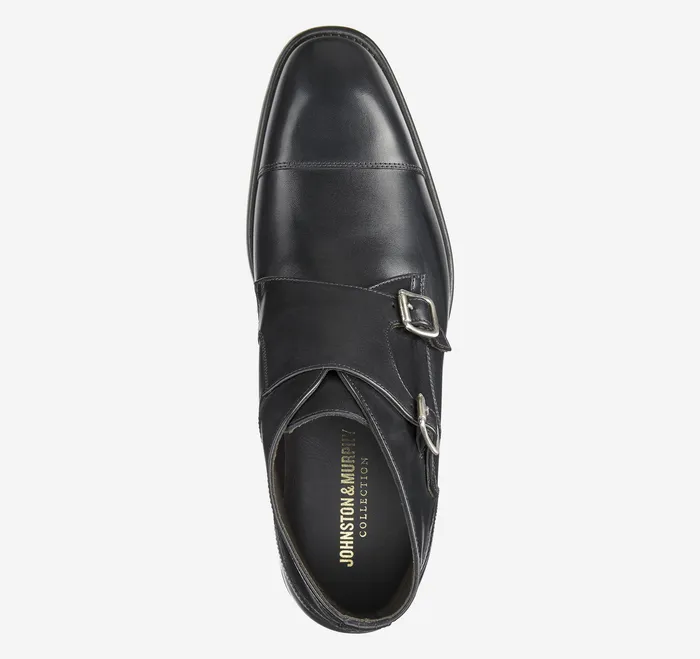Ellsworth Double Buckle Boot Black Italian Calfskin Men Dress Shoes Johnston and Murphy