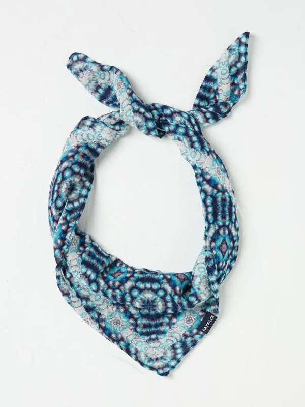 Fat Face Hair Accessories Women Navy Geometric Print Hair Scarf