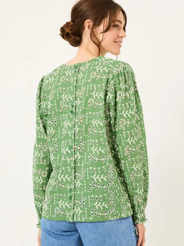 Fat Face Shirts and Blouses Women Light Green Jili 100 Cotton Embroidered Blouse Fat Face Shirts and Blouses Women Light Green Jili 100 Cotton Embroidered Blouse