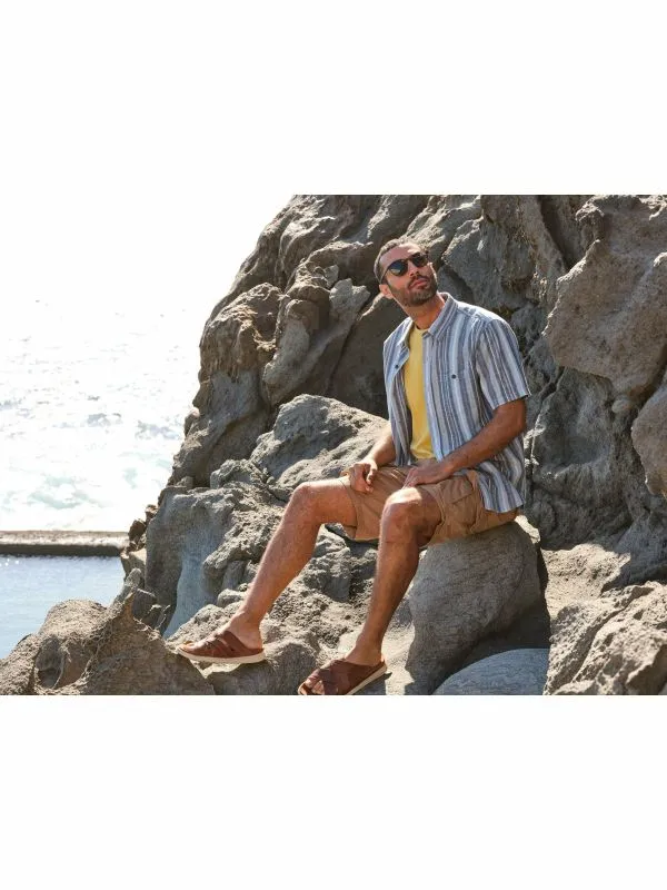 Fat Face Shorts Men Bude Tan Brown Lightweight Cargo Shorts