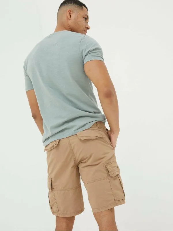 Fat Face Shorts Men Bude Tan Brown Lightweight Cargo Shorts