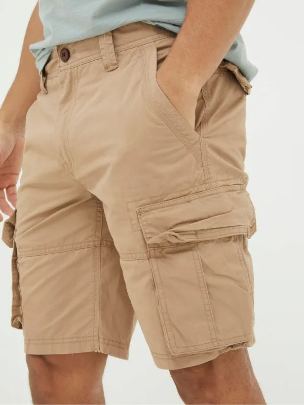 Fat Face Shorts Men Bude Tan Brown Lightweight Cargo Shorts