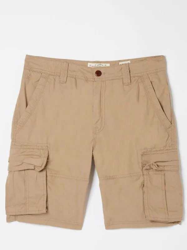 Fat Face Shorts Men Bude Tan Brown Lightweight Cargo Shorts