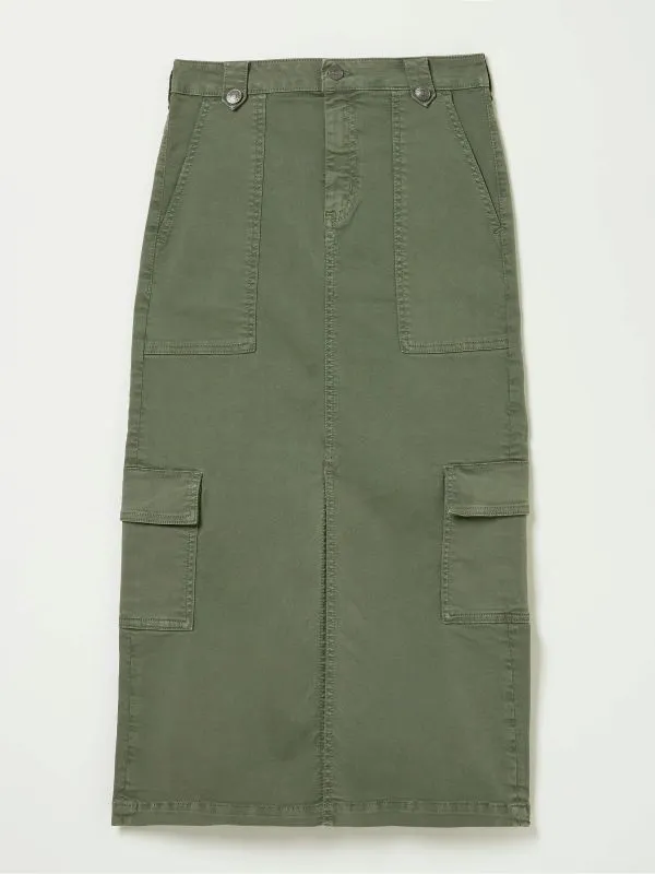 Fat Face Skirts Women Lara Green Cargo Midi Skirt