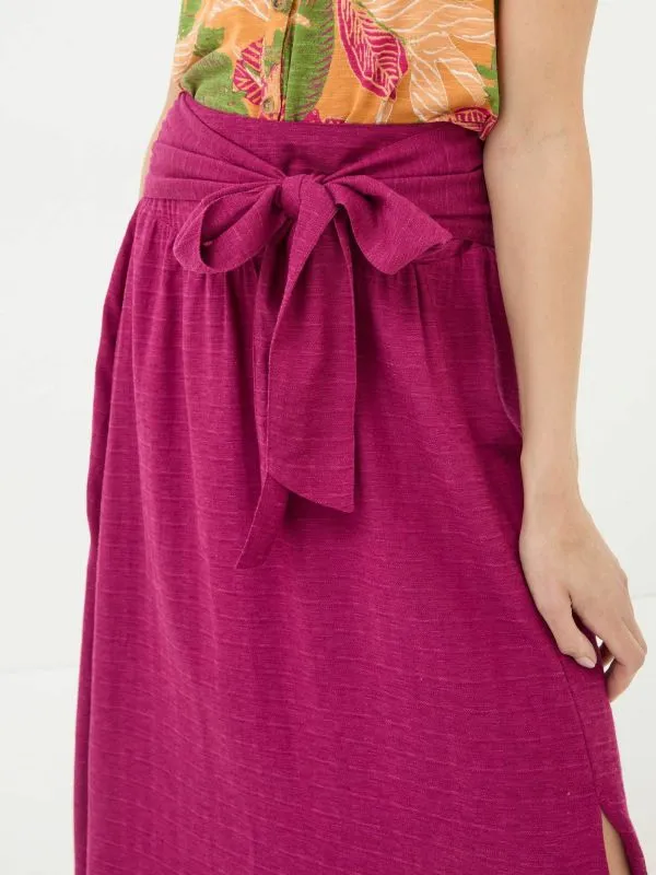Fat Face Skirts Women Sascha Purple Midi Skirt With Linen