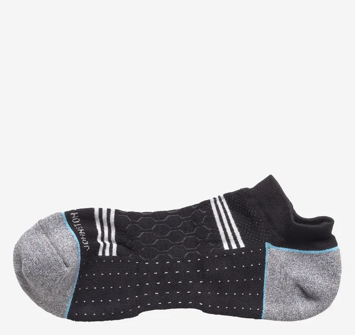 First In Comfort Ankle Socks Black Sport Stripe Socks Johnston and Murphy Men