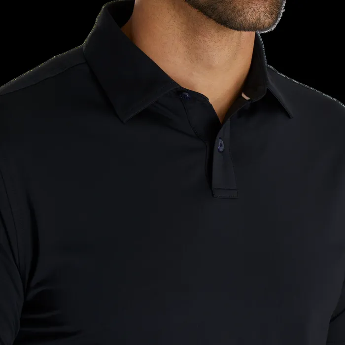 FootJoy Shirts Men Athletic Fit Solid Lisle Black FootJoy Shirts Men Athletic Fit Solid Lisle Black