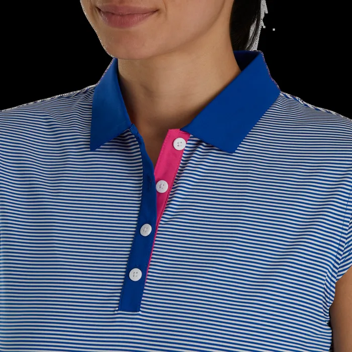 FootJoy Shirts Women Feeder Stripe Cobalt
