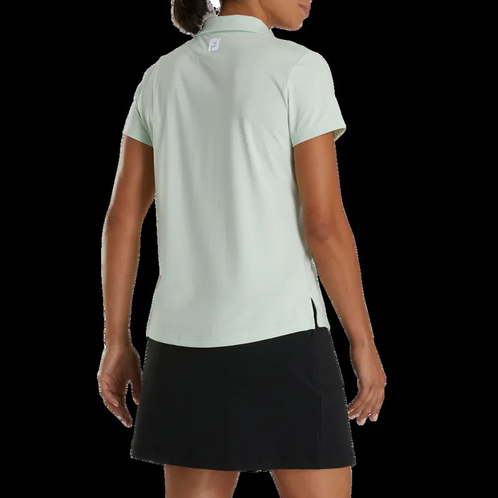FootJoy Shirts Women Solid Lisle 8211 FJ Tour Logo Mint FootJoy Shirts Women Solid Lisle 8211 FJ Tour Logo Mint