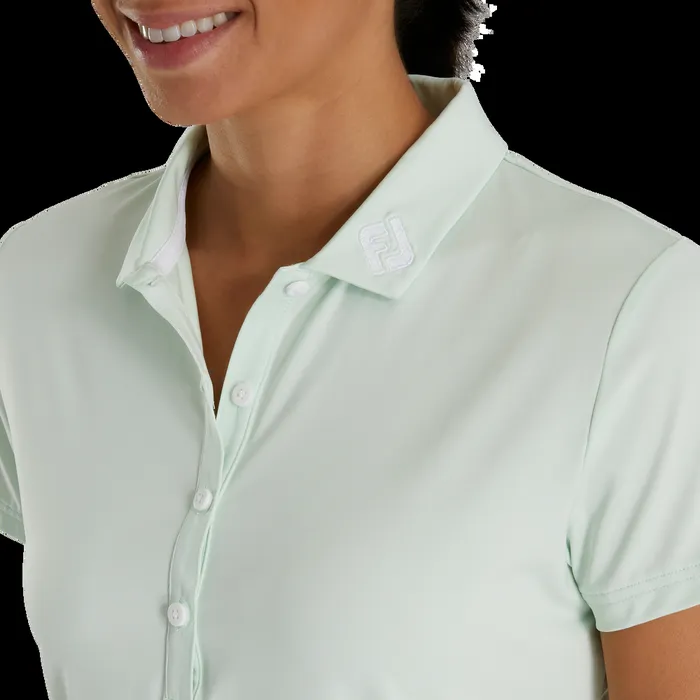 FootJoy Shirts Women Solid Lisle 8211 FJ Tour Logo Mint FootJoy Shirts Women Solid Lisle 8211 FJ Tour Logo Mint