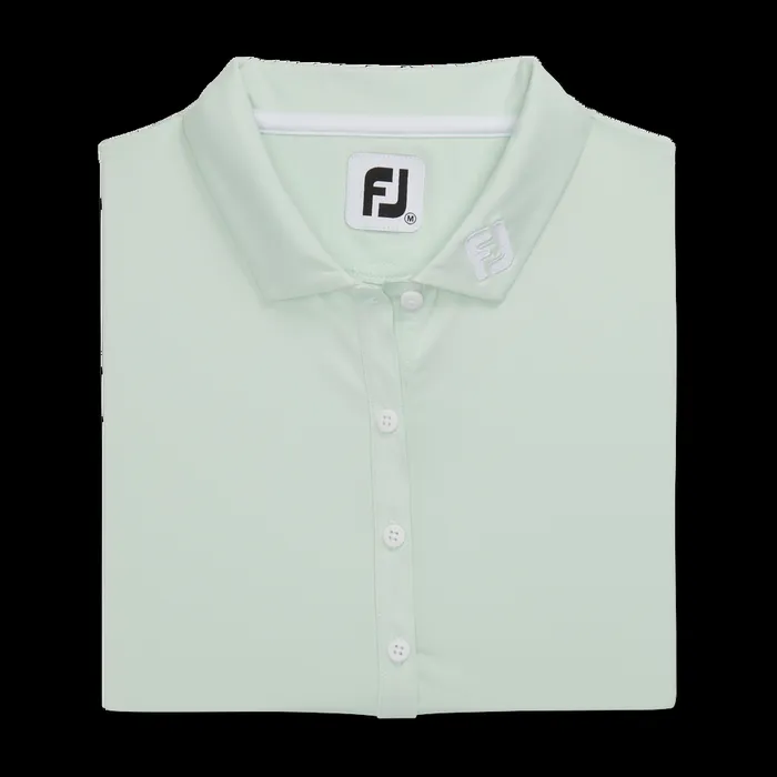 FootJoy Shirts Women Solid Lisle 8211 FJ Tour Logo Mint FootJoy Shirts Women Solid Lisle 8211 FJ Tour Logo Mint