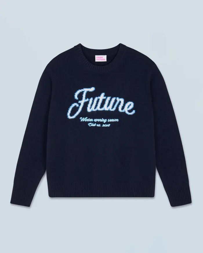 From Future Cashmere Sweaters Women Crewneck Sweater Navy