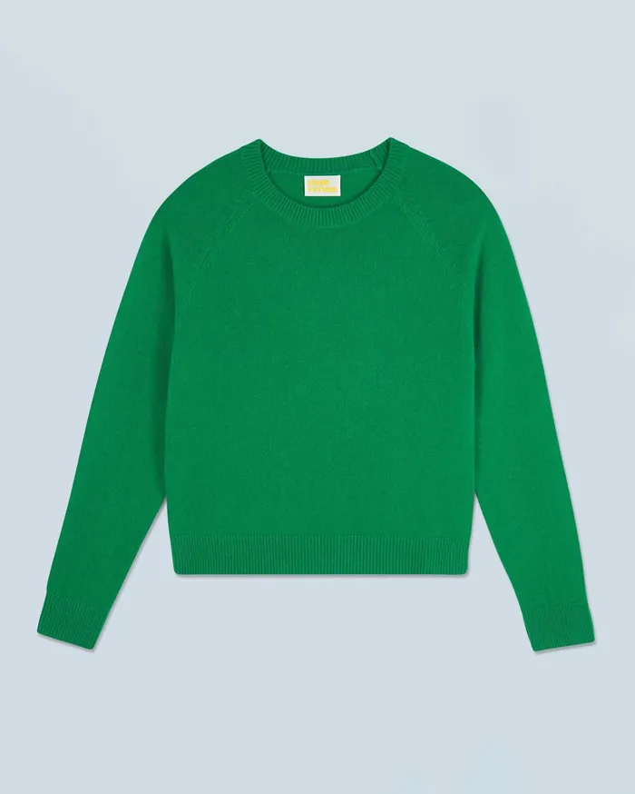 From Future Cashmere Sweaters Women Light Crewneck Sweater Mountain Green