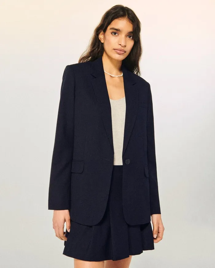 From Future Coats and Jackets Women Blazer Jacket Navy