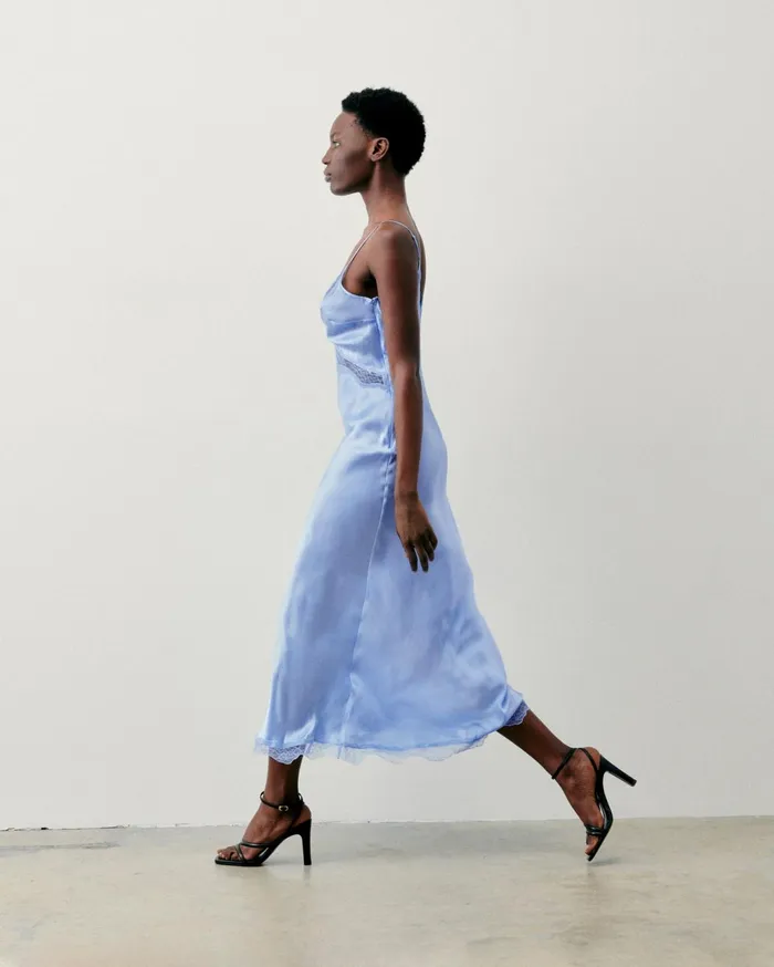 From Future Dresses and Jumpsuits Women Long Lila Strap Dress Baby Blue