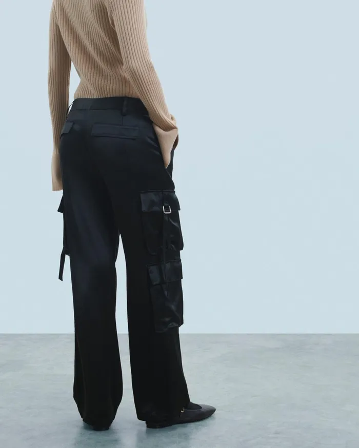 From Future Pants Women Cargo Pants Black