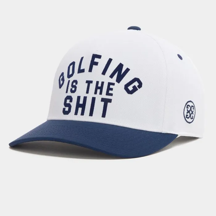 GFORE Hats MenWomen GOLFING IS THE SHT STRETCH TWILL SNAPBACK HAT Snow