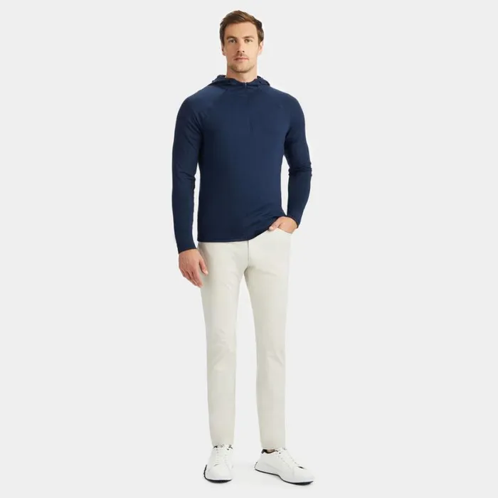 GFORE Hoodies and Tees Men HOODED LUXE QUARTER ZIP MID LAYER Twilight