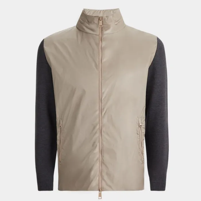 GFORE Outerwear Men NYLON HYBRID SWEATER JACKET Dune